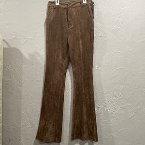 Blank nyc faux suede flare pants size 28 NWT